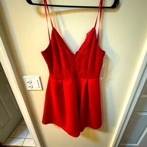 Beautiful Lacy Red Mini Dress (M)